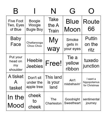 Golden Age of Radio Bingo Card