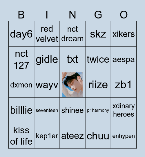 kpop taste bingo Card