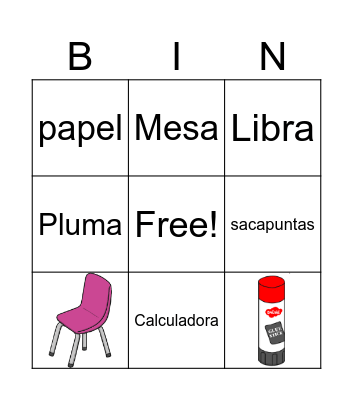 Spanish Bingo Card
