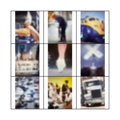 Around town sounds Bingo Card