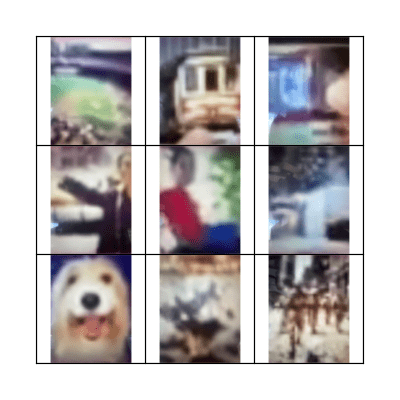 Around town sounds Bingo Card