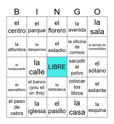 Desafíos 1, 2 y 4: Casa, Muebles y Barrio Bingo Card