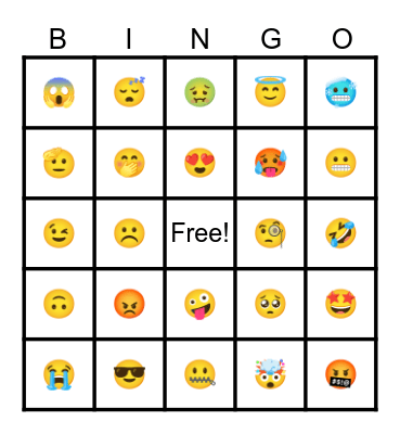 Emoji Bingo!! Bingo Card