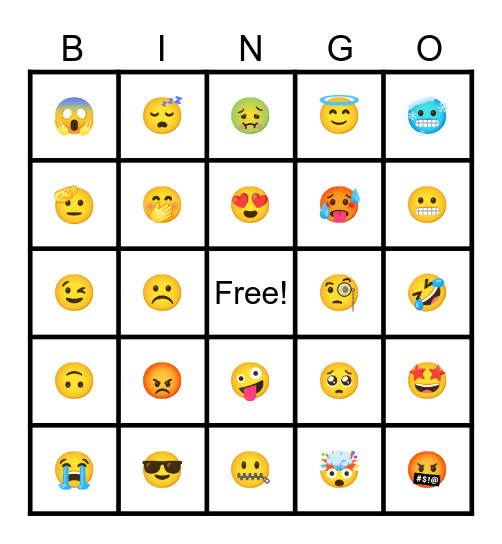 Emoji Bingo!! Bingo Card