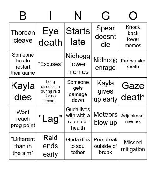 memes Bingo Card