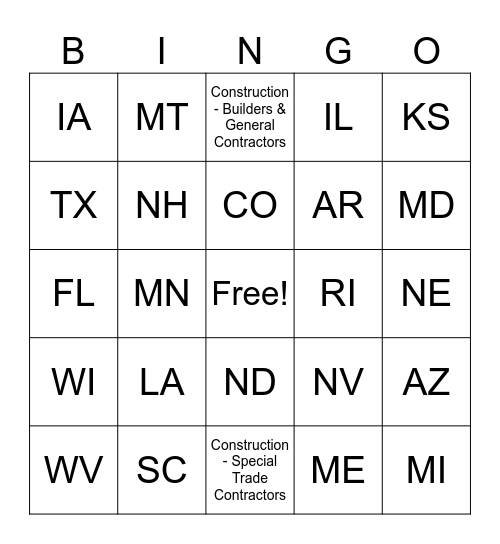 BINDO Bingo Card