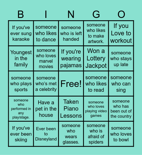 Team Taylor B-i-n-g-o Bingo Card