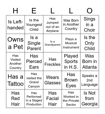 Customer Service Department Bingo Card