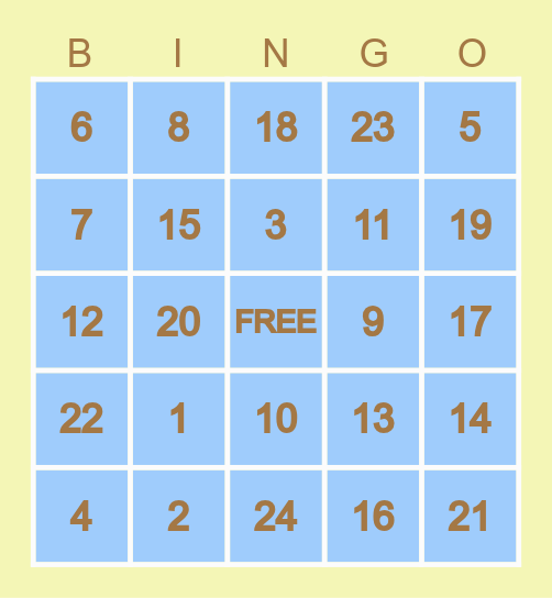 BABY ULUKIVAIOLA BINGO Card