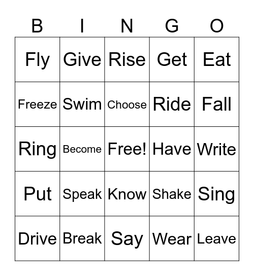 Andre's Bingo Class Bingo Card