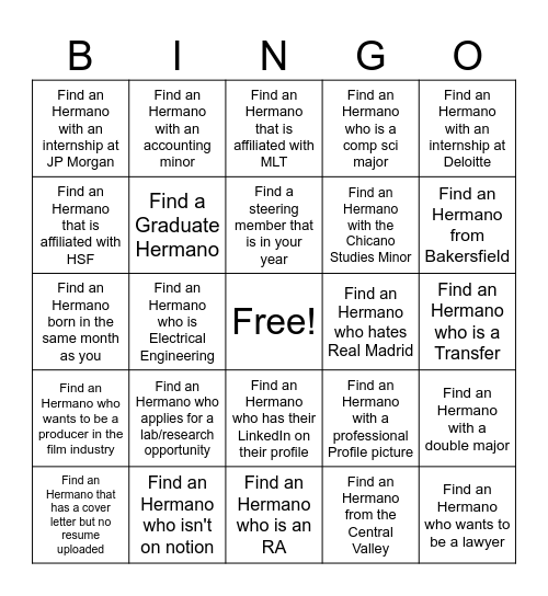 Hermano Notion Bingo Card