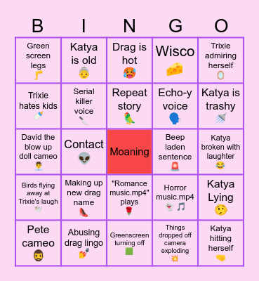 UNHhhh Bingo Card