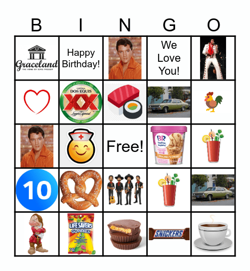 Lydia's Birthday Bingo Card