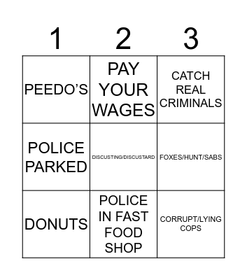 BUFFOON BINGO Card