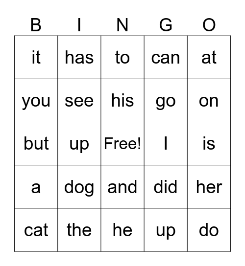 Bingo Card