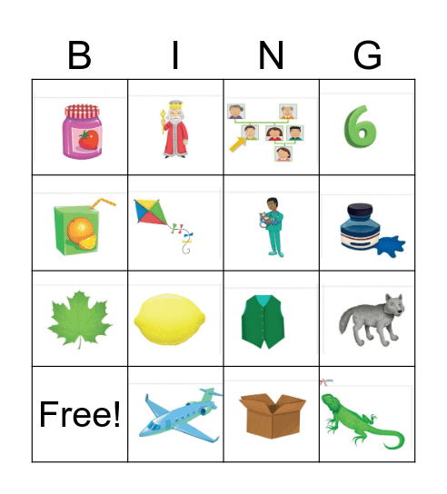 KLE ox1 letter IK Bingo Card