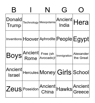 Presentation Bingo Card