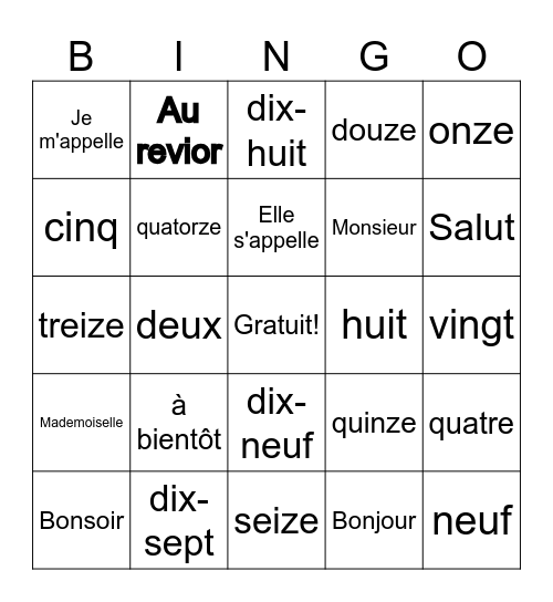 Treasure Rowe Bingo Card