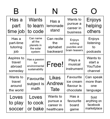 Bingo Bango Bingo Card