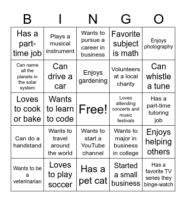 Bingo Bango Bingo Card