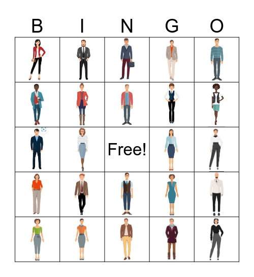 Professional Attires Bingo Card