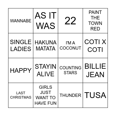 BINGO MUSICAL Bingo Card
