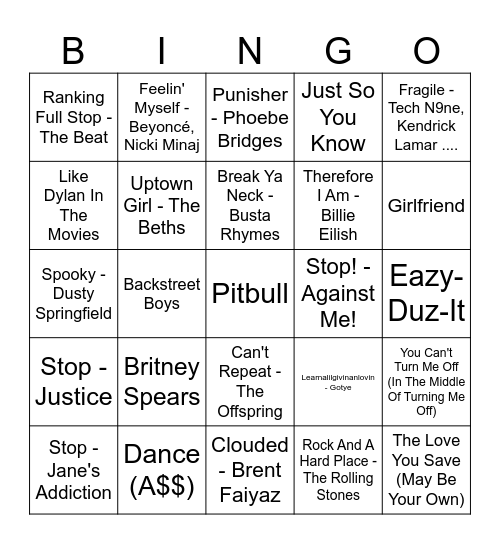 STOP ... Hammer Time Bingo 2 Bingo Card