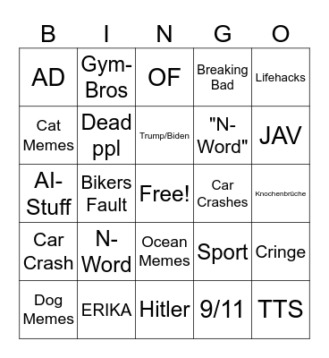 Insta Bingo Card