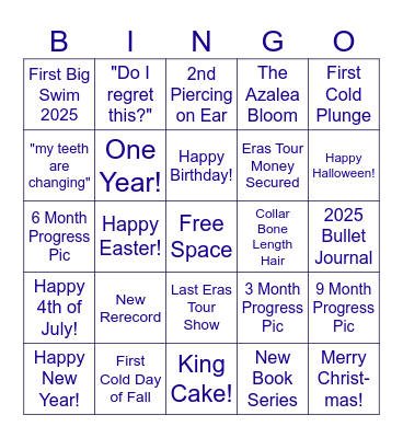 My 1st Year With Invisalign Bingo Card