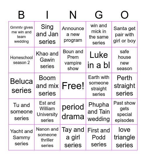 Gmmtv Predictions part 2 Bingo Card