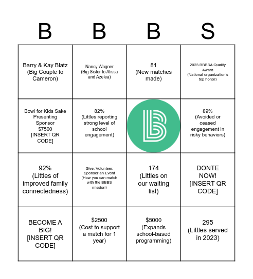 "MAKE A MATCH" BINGO Card