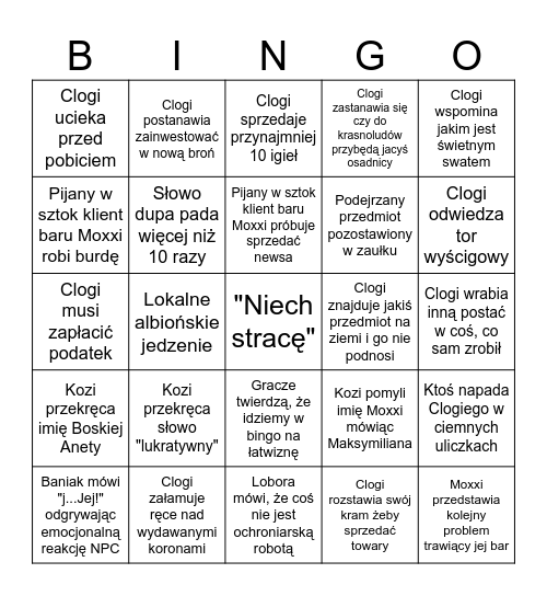 Bingo Baniaka Wydaleni #22 Bingo Card