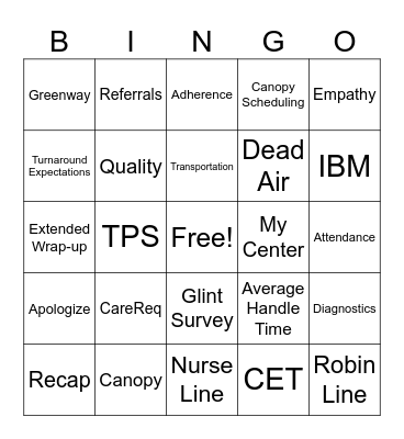 OSH April 2024 Bingo Card