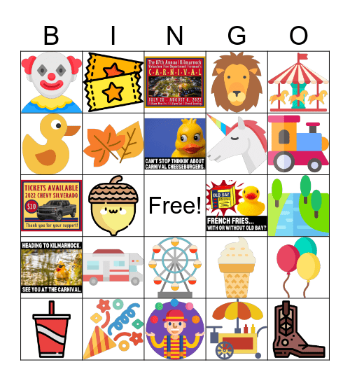 Carnival! Bingo Card