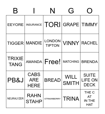 TWINS DAY Bingo Card