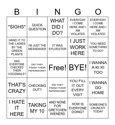 EG CREW Bingo Card