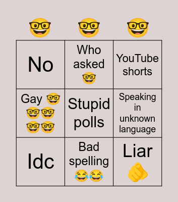 Veer Bingo part 2 😂 Bingo Card