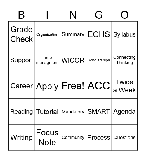 AVID Summer Bride BINGO Card