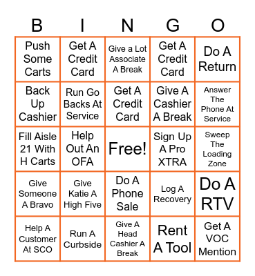 Front End Recognition Bingo Card