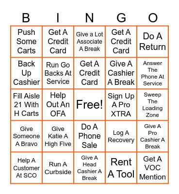 Front End Recognition Bingo Card