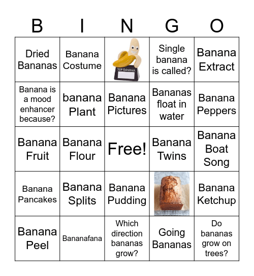 Banana Bingo Card