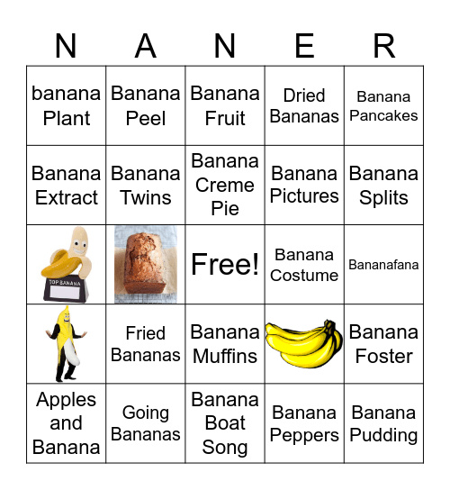 Banana Day Bingo Card