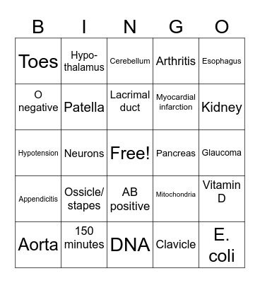 Shining a Light on Nursing Bingo Card