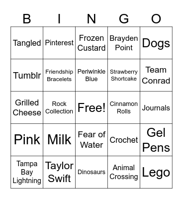 Elly Bingo Card