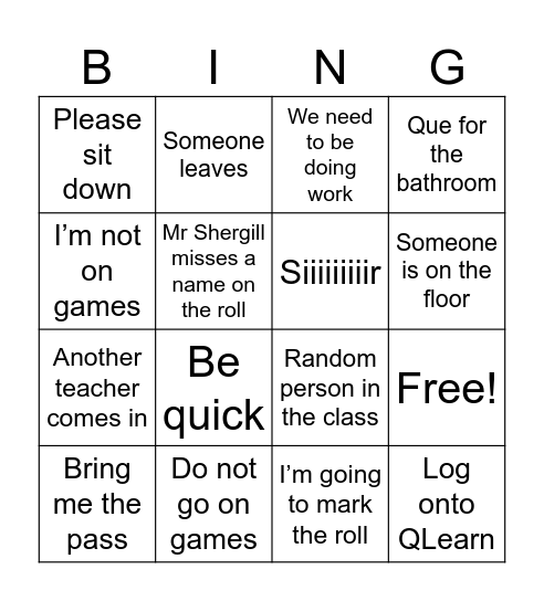 ESP BINGO Card