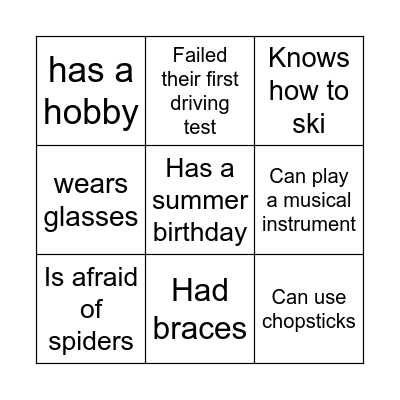 NYA Resi bingo 2024 Bingo Card