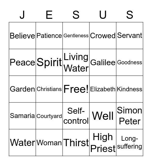 GOD IS LOVE Bingo Card