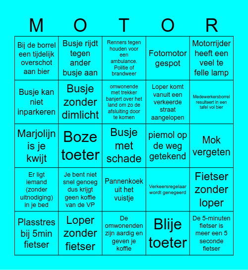 BATABINGO (motoreditie) Bingo Card