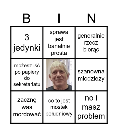 Teksty Sora Andrzeja Wawera Bingo Card