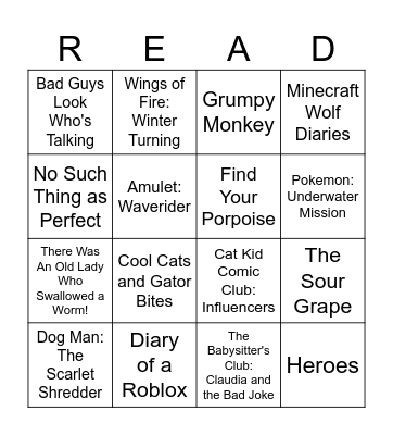 BOOK FAIR BINGO! Bingo Card